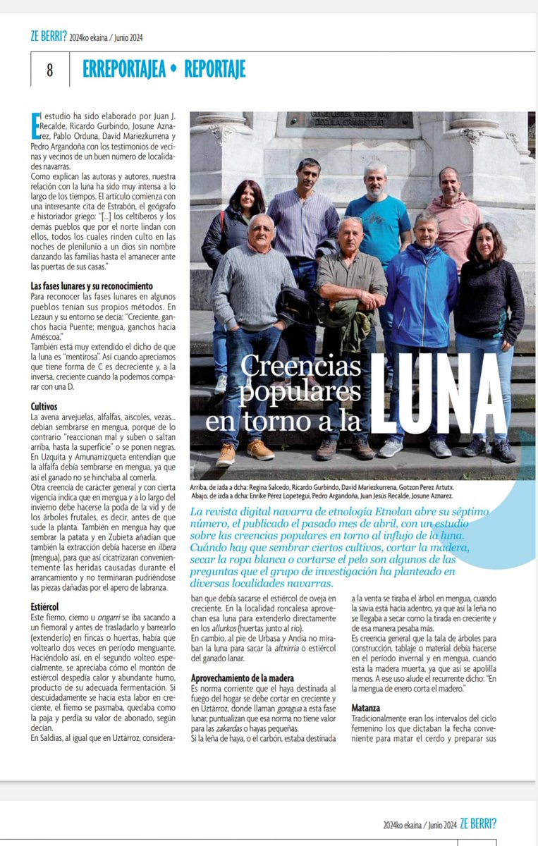Etno_lan's tweet photo. Etnolan y su artículo sobre las creencias en torno a la luna en el último número de la revista «Ze berri».
Etnolan eta ilargiaren inguruko sinesmenei buruzko artikulua «Ze berri» aldizkariaren azken zenbakian.
@ze_berri
https://t.co/53fZBlKEZq https://t.co/X1Zm3LlENM