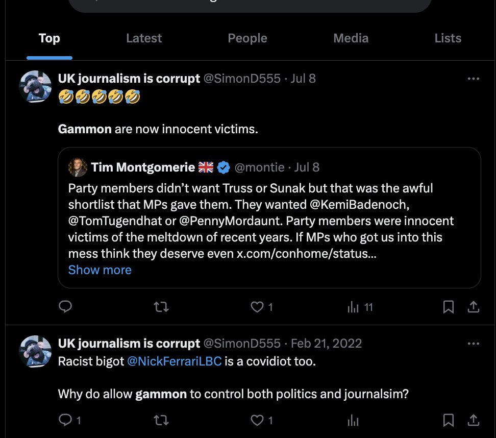 BobbyPotter2022's tweet photo. @from_hackney @SimonD555 Oh dear, it seems @simonD555 is a racist!

He abuses othere based on their skin colour! https://t.co/zjrVKqtrtF