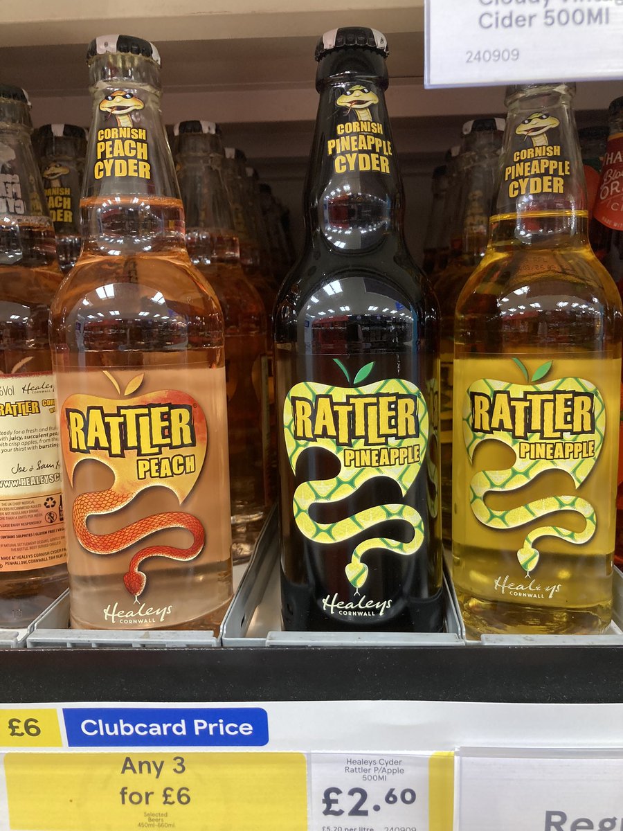 BrewBearUK's tweet photo. I do love a Cornish Cider - but my favourite Pear version is really tough to find in my local area. However there are some other flavours by @RattlerCyder #cyder #cider #Cornwall #apples #cornish https://t.co/VlRLv7Fp4r