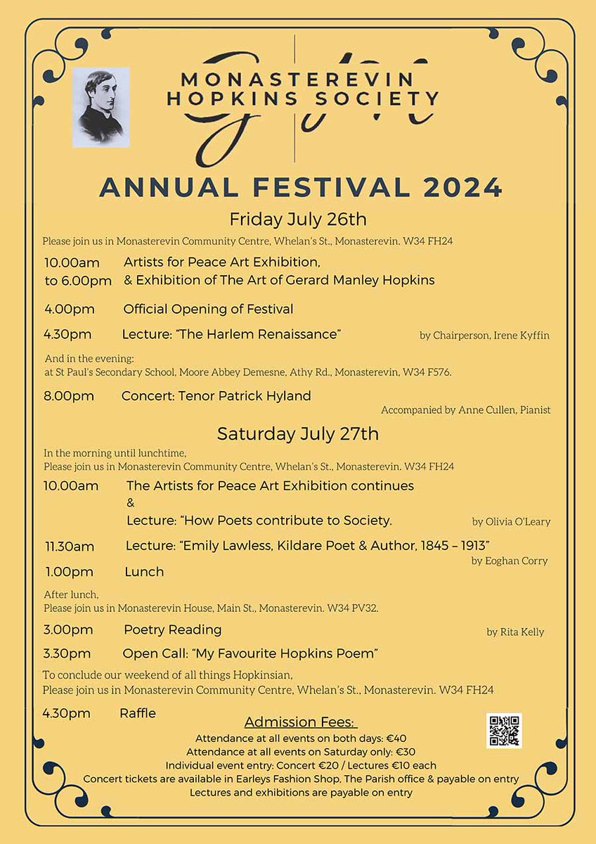 eoghancorry's tweet photo. Seven days to go, will be talking about Kildare writer Emily Lawless at the Hopkins festival in #Monasterevan next Saturday https://t.co/8Y0eZjuCtb