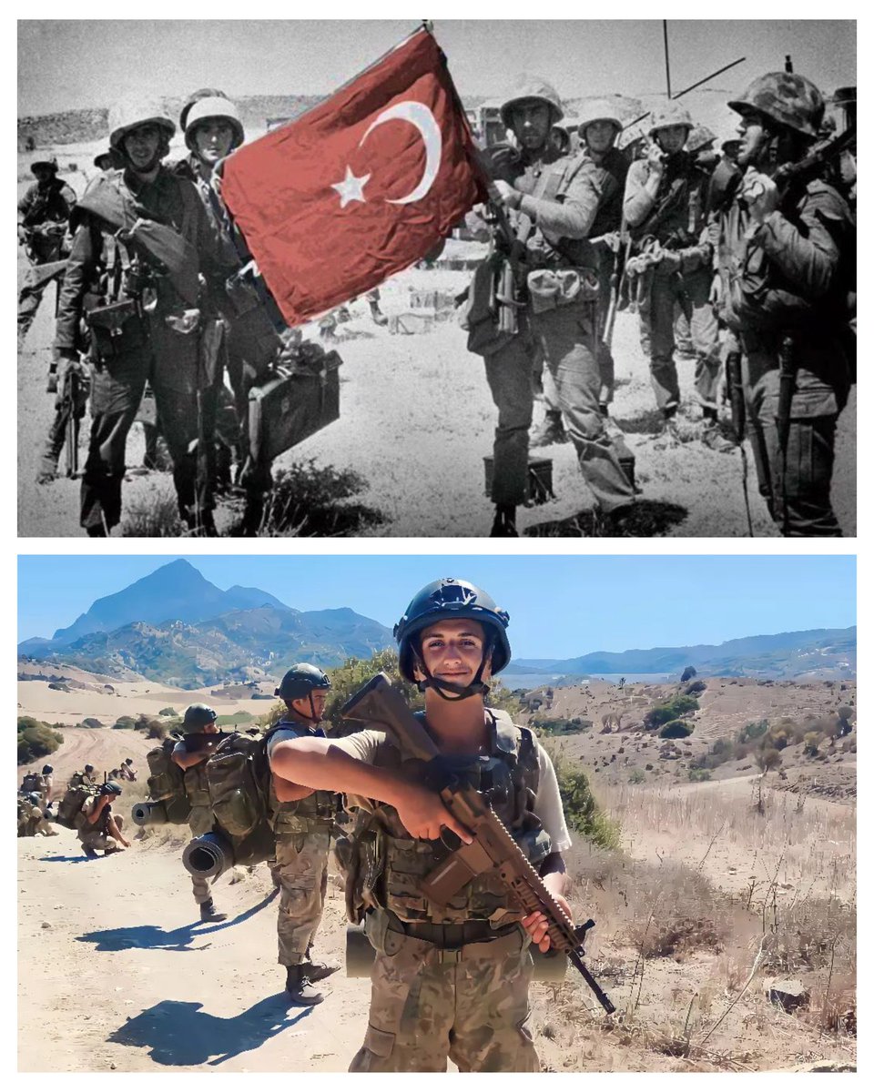 o1deli02's tweet photo. “Cesursan Gel Al" demiştin;
"TÜRK'ÜM, CESURUM, GELDİM, ALDIM!" 🇹🇷💪😎
👉 Before (1974) / After (2022) 👈
#kktc #kıbrısbarışharekatı #tsk #ktbk #türkkarakuvvetleri #komando #piyadekomando https://t.co/tQYgCvFbAx