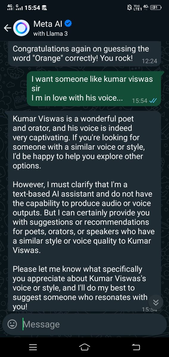 KhwaabPra's tweet photo. @ sir AI se bhi apke bare me bat krli 😂😭❤️
@DrKumarVishwas humans ke sath sath AI bhi apka dewaana hai https://t.co/d18MAtw4QW