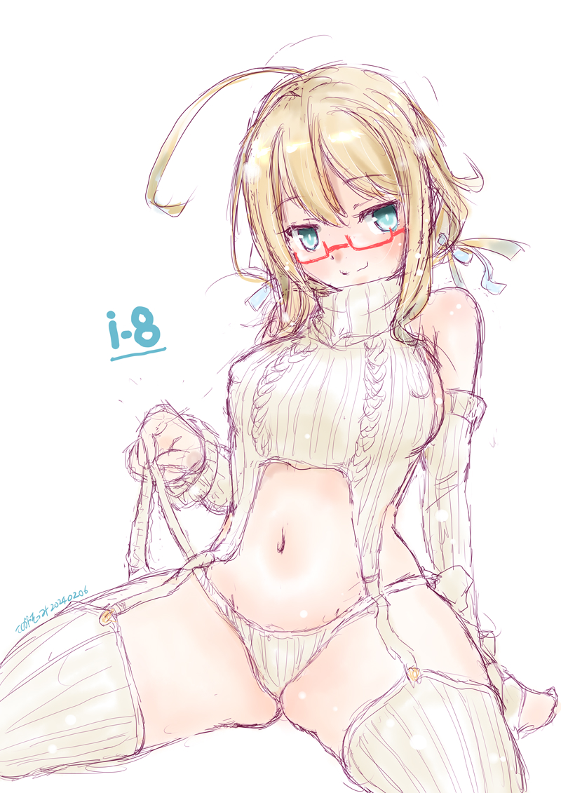 伊8(艦これ) 「本日はっちゃん&すきゃんぷ進水日#伊8進水日#スキャンプ進水日 」|こしがやたつみのイラスト