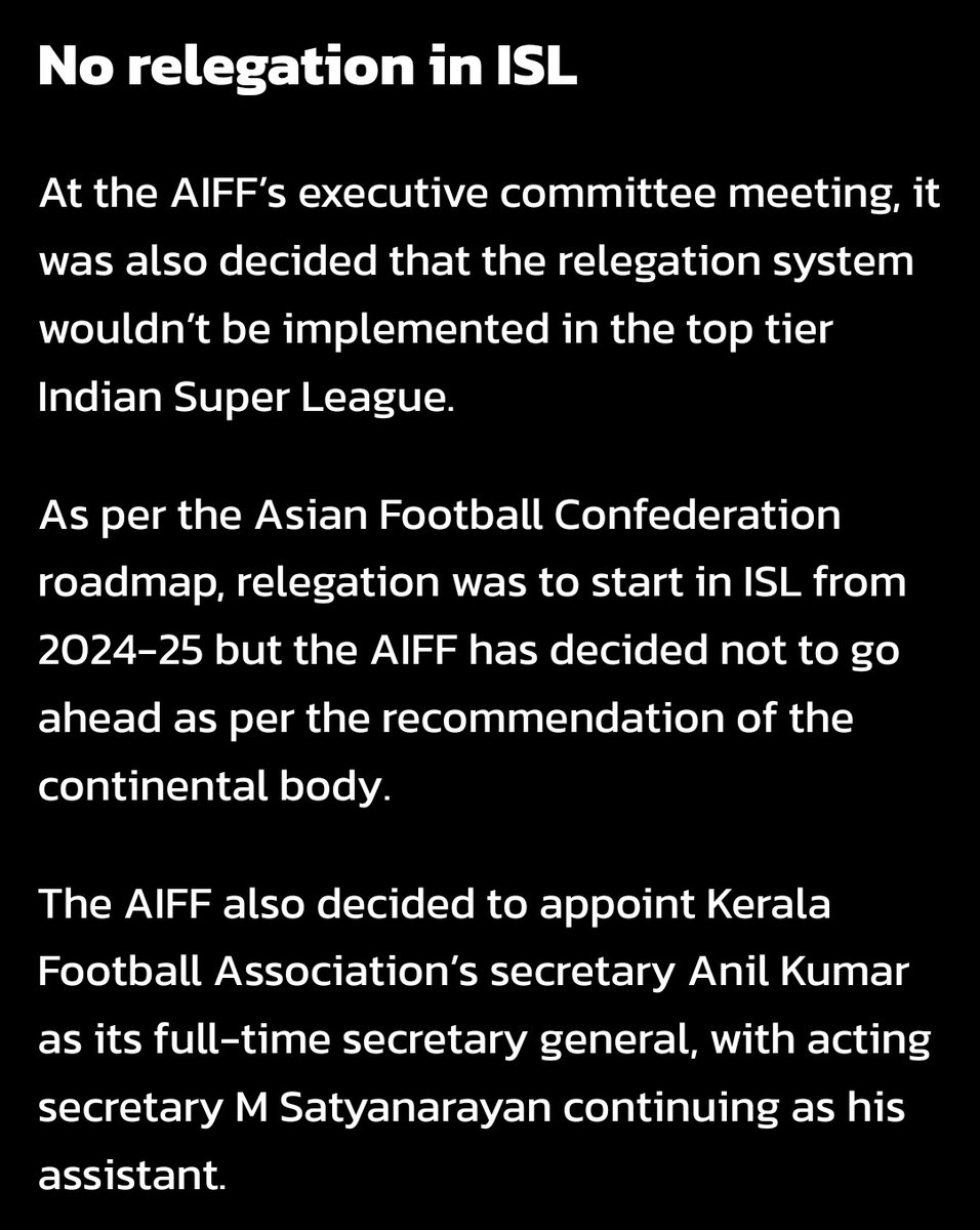 FootyIndian_'s tweet photo. No Relagation in ISL's upcoming season!

#IndianFootball https://t.co/qiPH8ewp1u