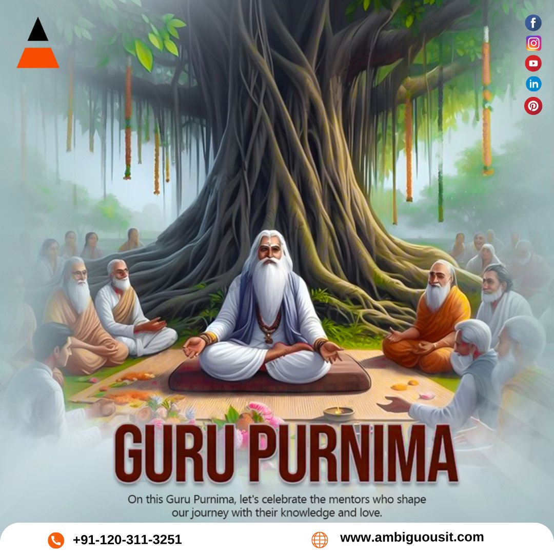 ambiguous_it_'s tweet photo. On this Guru Purnima, let's celebrate the mentors who shape our journey with their knowledge and love.
.
.
.
.
#gurupurnima #digitalwisdom #guidinglight #ambiguousit #shivanisaxena #happygurupurnima #digitalindia https://t.co/UaKW4n9k1X