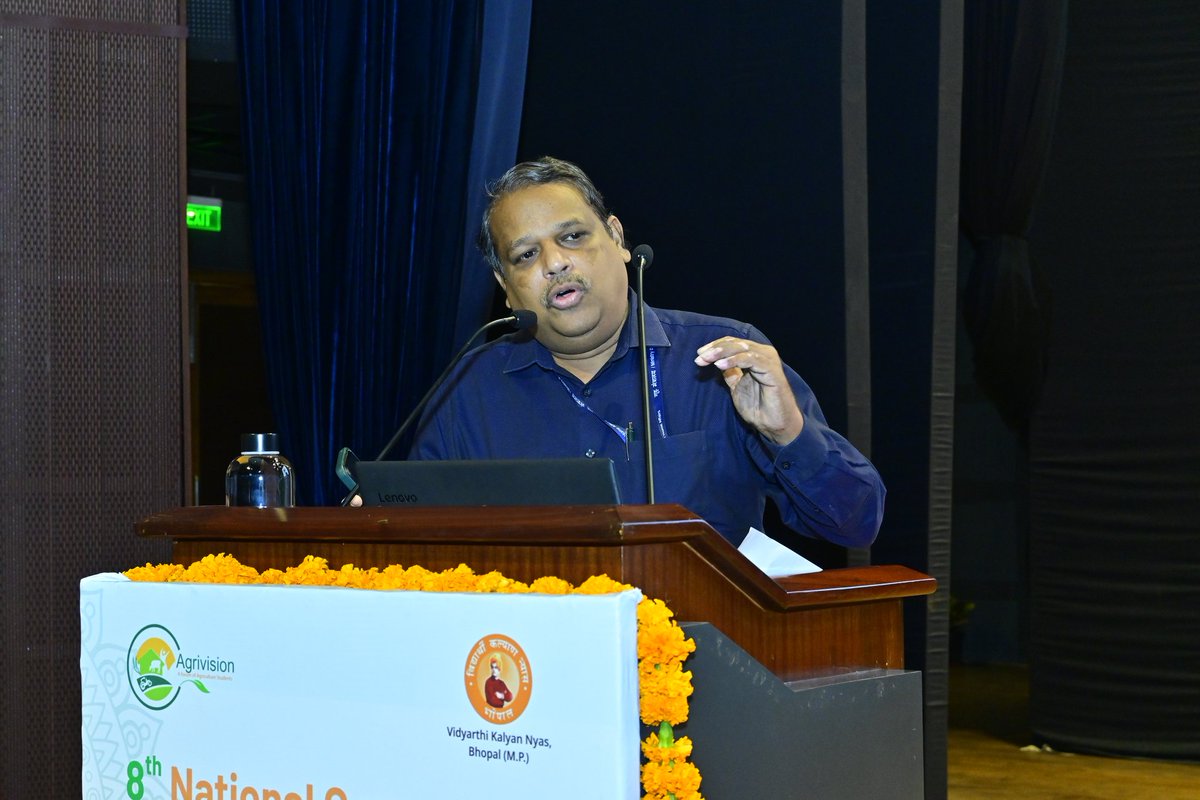AgrivisionOrg's tweet photo. Technical Session: 1 of 8th National Convention Agrivision was about 'Vision: Agriculture for developed Bharat, Sustainable and Climate Resilient Agriculture, Empowering agriculture via Skill upgradation and fostering entrepreneurship, Smart Farming: AI/ML and IOTs, Market intelligence & Agri-informatics for Farmer’s prosperity'. Dr P. K. Mishra,Vice-Chancellor, JNKVV Jabalpur was the chairman of the session, while Dr Arvind Shukla, Vice-Chancellor, RVSKVV, Gwalior; Dr Rajbir Singh,ADG (AAF&CC), ICAR, New Delhi; Dr P. S. Brahmanand,Project Director WTC, ICAR-IARI New Delhi were the speakers of the session. Dr J. P. Sharma,Former Vice-Chancellor, SKAUST, Jammu was co-chairman in this session.
#Agrivision #AgrivisionOrg #8thNationalConvention
#Agrivision4Bharat
