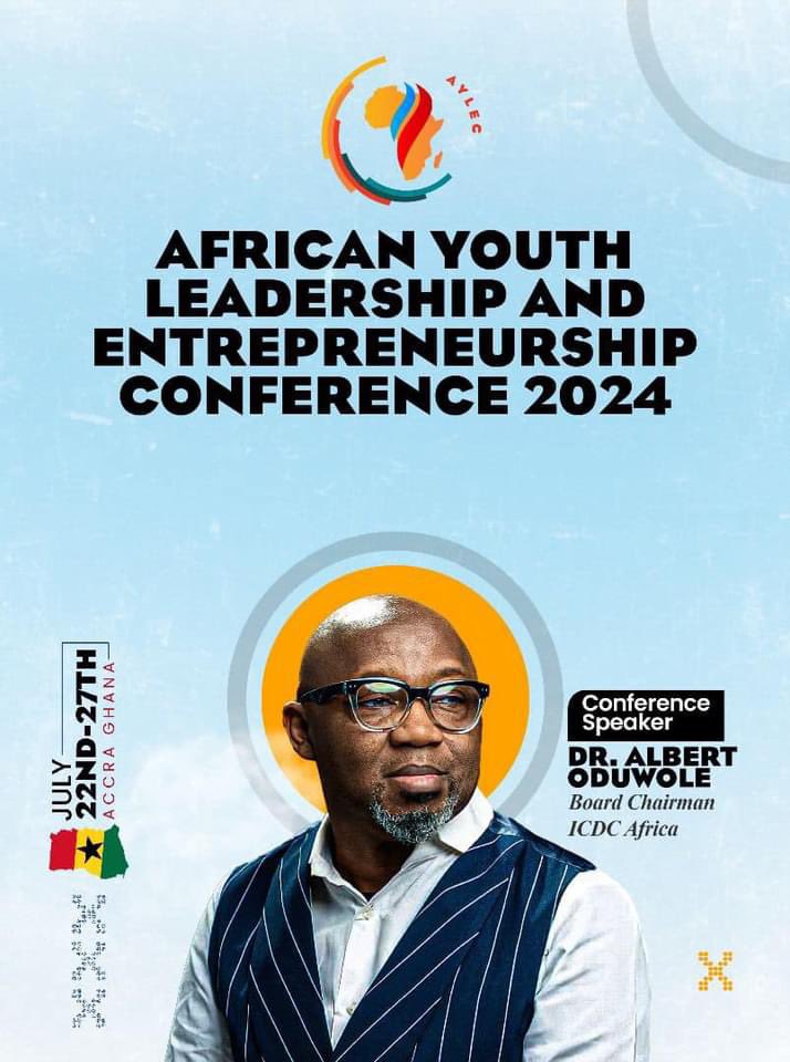 ayleconference's tweet photo. Meet our Speaker Dr @albertoduwole at this year conference in Ghana 🇬🇭 

#AYLEC24
#VisitGhana
#African2063Agenda
#AfricanYouthDevelopment https://t.co/6iQPtXp5LQ