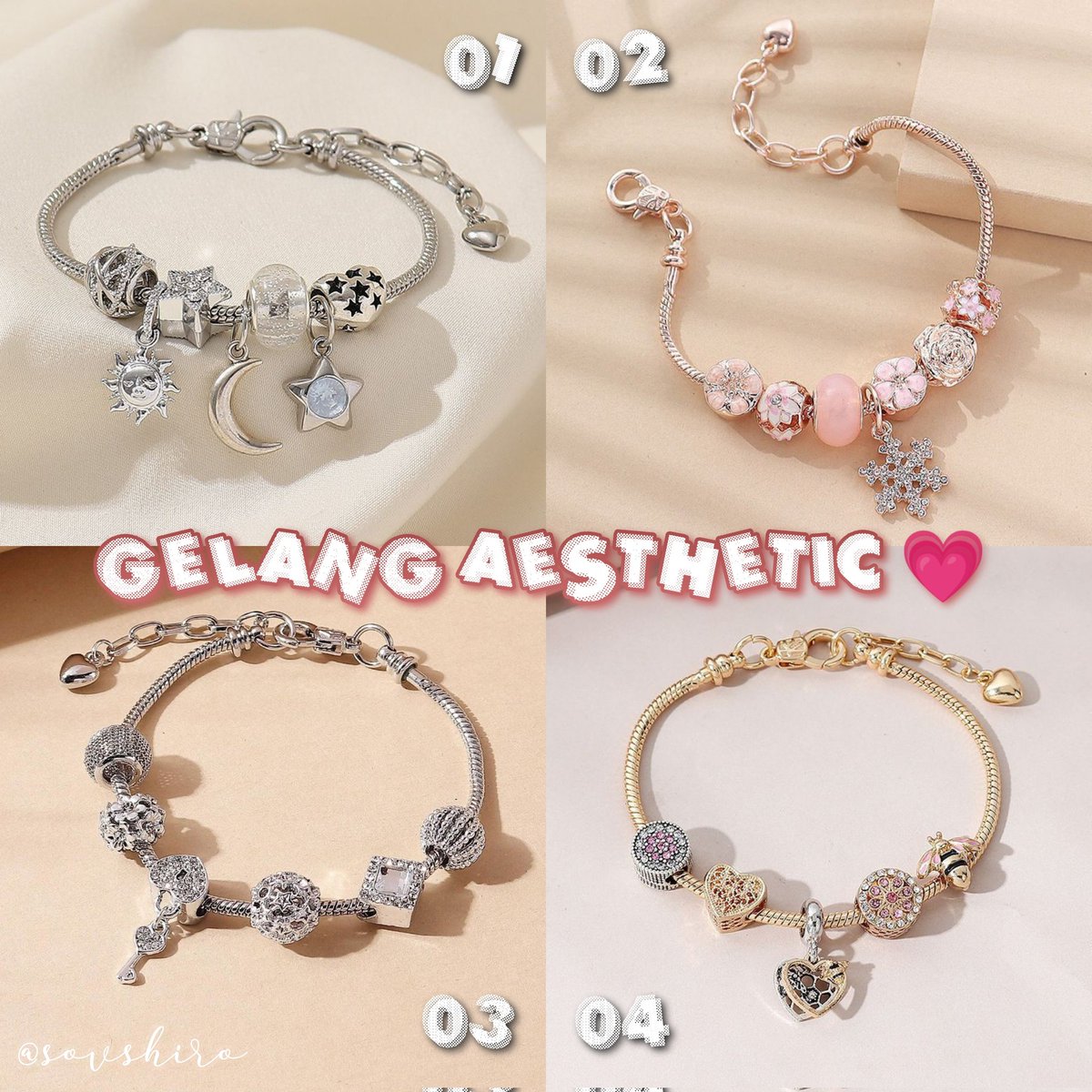 sovshiro's tweet photo. abis nemu gelang cantik bangett >ᴗ< ✧⁠*⁠。
cocok buat main, ngonser, maupun ngedate!

🔗 : https://t.co/ONNmPNKwjh https://t.co/oqfASTLMtv