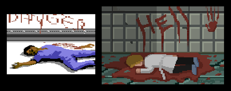 strangebeat_it's tweet photo. It is no secret that Deepy is inspired by the game Project Firestart for C=64. This is a little tribute

#pixelart #c64 #commodore64 #indiegame #horror #indiedev #gamedev #screenshotsaturday https://t.co/pR2LN1aVOe