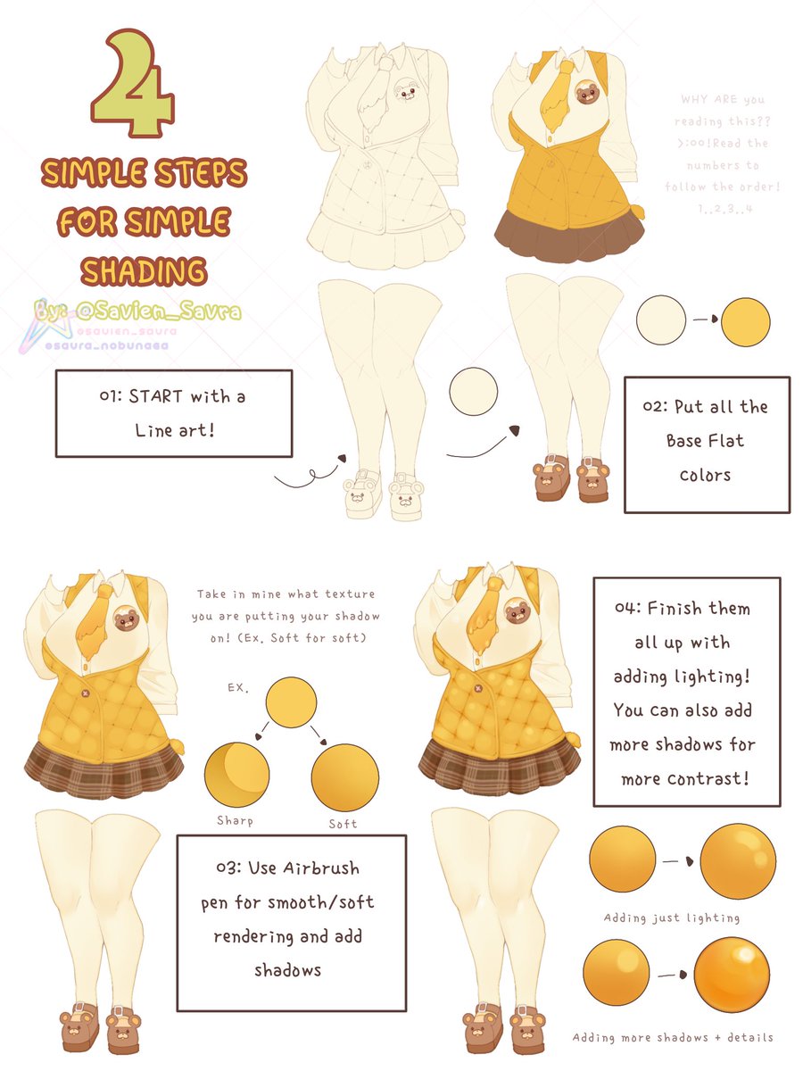 ❤︎/↻ are highly appreciated! (⁠ ⁠˘⁠ ⁠³⁠˘⁠)⁠♥

4 Simple steps for Simple shading by <a href="/Savien_savra/">SaVra comms Open ✧ STARDUST 🌌🌟☄️</a>