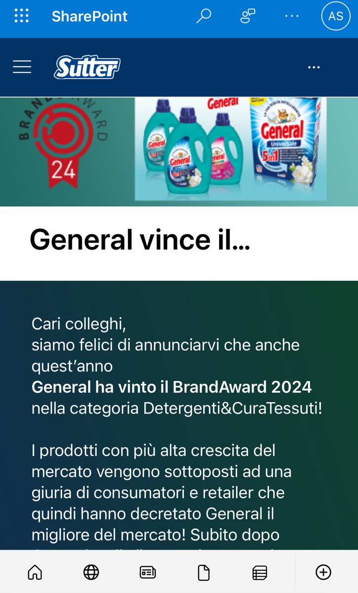 AldoSutter's tweet image. per il secondo anno di fila, la linea di detersivi General ha vinto il "Brand Awards". Abbiamo un Team fantastico!!