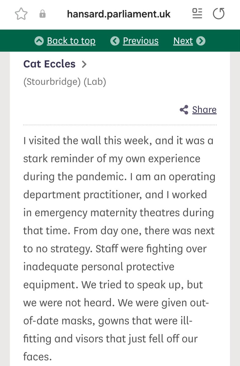 It is amazing to see the UK Covid Memorial Wall mentioned so many times in Hansard. We thank MP <a href="/catecclesstour/">Cat Eccles MP</a> for visiting the wall, and we are grateful for the sacrifices she, and so many others working in healthcare, made during the pandemic. ♥️