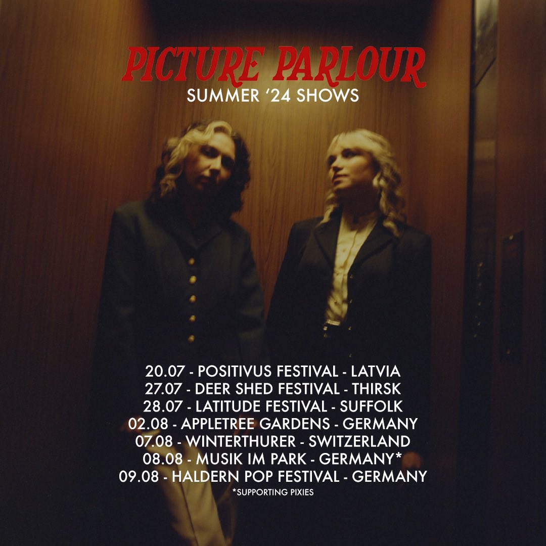 Here's where you'll find us over the summer, catch us if ya can 💋 p.s. you'll find all of our upcoming dates over on our website alongside all things picture parlour, link in our bioooo x