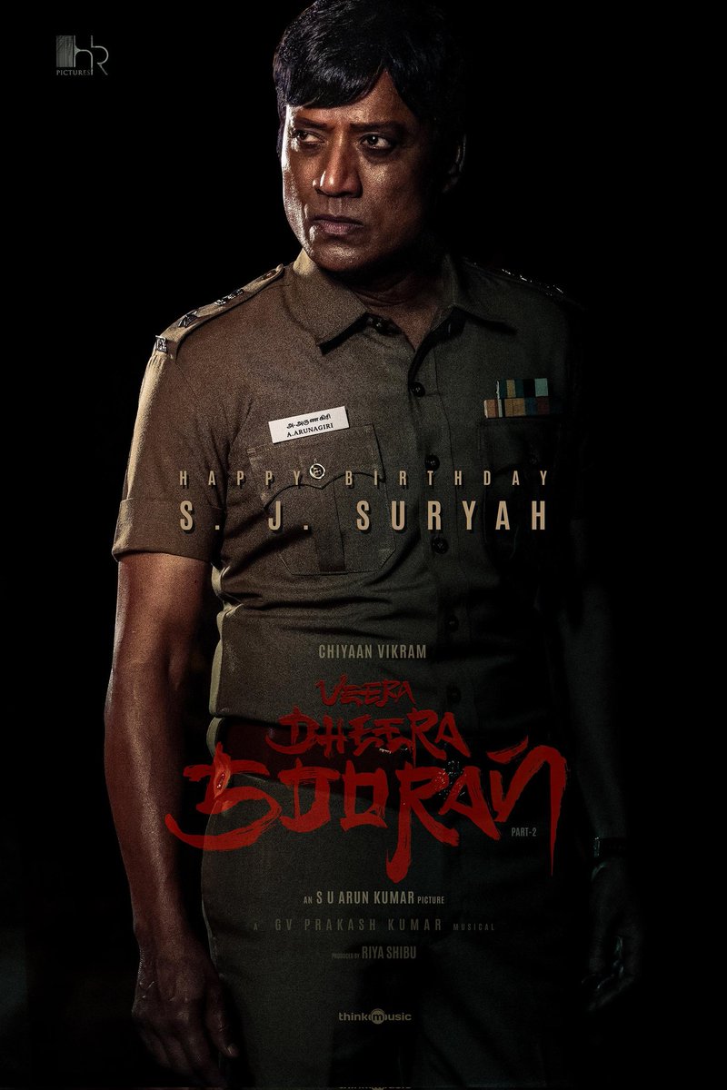 nareshdudani's tweet photo. Wishing the incredible actor and Director @iam_SJSuryah sir a very happy birthday from the team of #VeeraDheeraSooran, Your hard work and passion continue to inspire us all! Here's to more amazing performances ♥️

@chiyaan #Kaali #காளி

#VeeraDheeraSooran

An #SUArunkumar Picture https://t.co/4fWzPZccEy