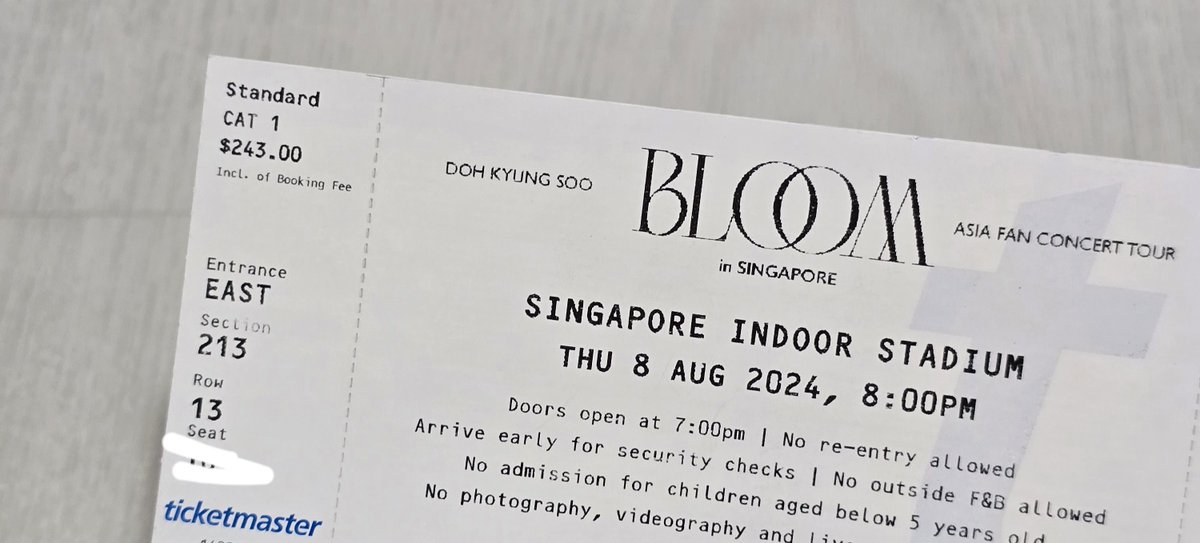 omagunz's tweet photo. DOH KYUNG SOO BLOOMS SINGAPORE 
CAT 1, CAT 2 &amp; VIP PA1 (row 9!!) TICKETS
All are physical tickets! Will provide further proof of purchase.
Cat 1 - $160
CAT 2 - $180
VIP - $290

DM if interested! Slight negotiable for fast dealers! Deal at the East. https://t.co/vqvuG01Csw