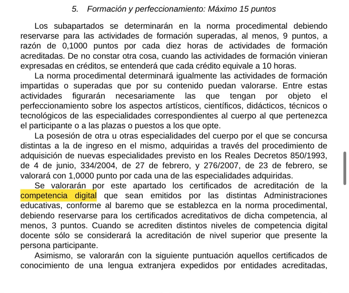 carlosjmedina's tweet photo. La Competencia Digital Docente ya está en regulación del concurso de traslados de ámbito estatal. 

Real Decreto 677/2024, de 16 de julio, por el que se modifica el Real Decreto
1364/2010. 

https://t.co/XdU3b3P2I9

#CompDigEdu 
#CompetenciaDigitalDocente https://t.co/2vGeD4B5LJ