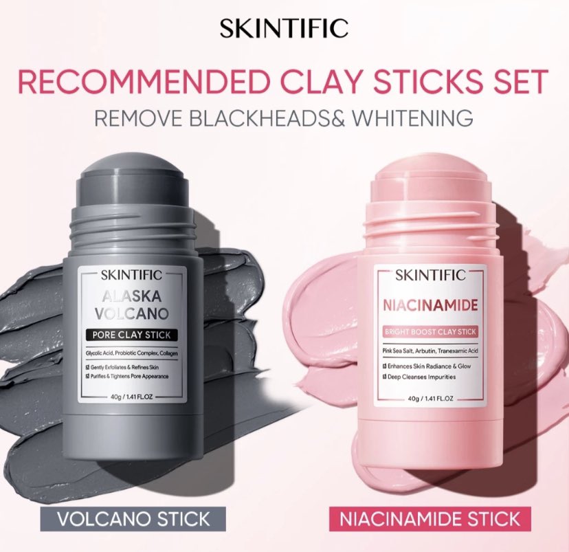 stvrlightssss's tweet photo. Nahhh skintific dah recommend utk korang duo clay sticks set, PILIH je yg combo mana yg korang nak🤩
https://t.co/r28G0HnRY6 https://t.co/Y1exR3C6Td