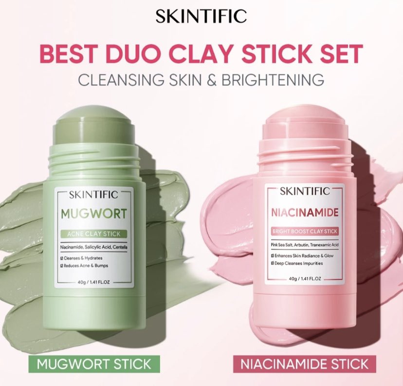 stvrlightssss's tweet photo. Nahhh skintific dah recommend utk korang duo clay sticks set, PILIH je yg combo mana yg korang nak🤩
https://t.co/r28G0HnRY6 https://t.co/Y1exR3C6Td