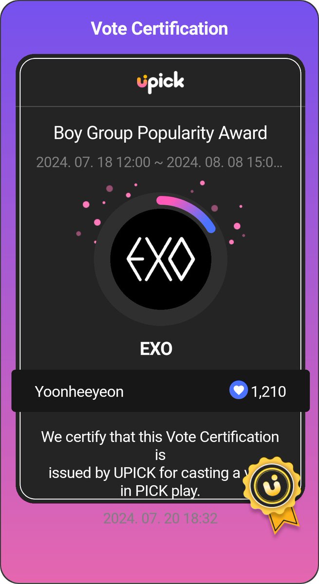 saakmhi's tweet photo. Absen yuk vote exonya!!
#exovoting
#EXO
#UPICK https://t.co/389if8E1uC