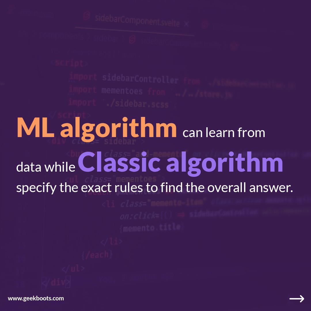 geekboots's tweet image. Classic Algorithm vs. ML Algorithm: Understanding the Differences
geekboots.com/story/classic-…
#classicalgorithm #mlalgorithms #AI #MachineLearning