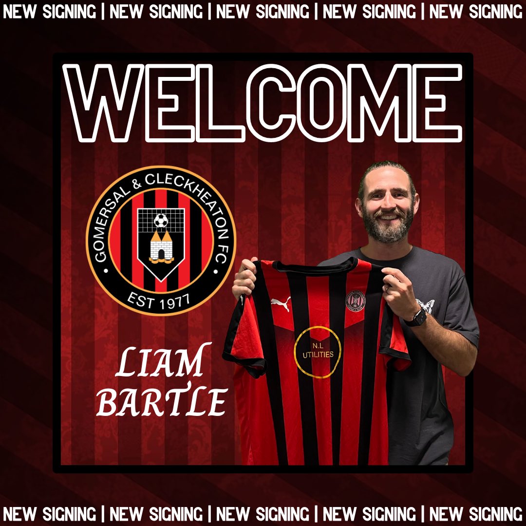GomersalCleckFC's tweet photo. ✍🏼 | 𝙉𝙚𝙬 𝙎𝙞𝙜𝙣𝙞𝙣𝙜 𝘼𝙡𝙚𝙧𝙩

We are delighted to announce the signing of Liam Bartle. Liam played for Eccleshill before taking time out of the game, it’s great to have him back. Liam will add a wealth of experience and bring plenty of energy &amp; quality to the team. https://t.co/uIdPSR0Bqn