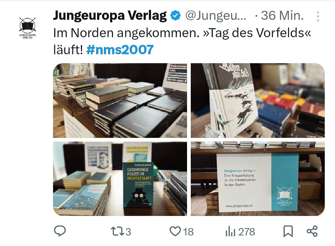 schnappi_e's tweet photo. Dominique Venner war Aktivist der rechten Bewegung Jeune Nation+der rechtsextremen Terrororganisation OAS,gründete die nationalistische Gruppe Europe-Action und trug zur Gründung der rechtsextremen GRECE bei.
Aber ist ja nur ein Buch. #Neumünster #nms2007 #TagDesVorfelds #noAfD https://t.co/6r0TSul9BA