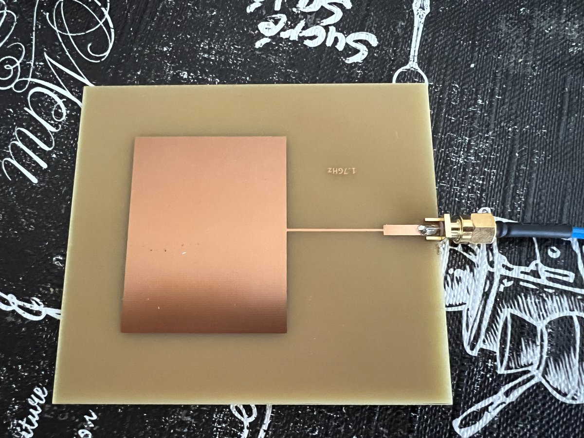Where are the RF experts?
I tried to design a 1.700GHz patch antenna and failed.
Please refer to KiCAD screenshot for parameters and dimensions from the calculators.

Resonance is spot on but impedance is off at 25 Ohms.

Can anyone spot my mistake?
(Yes I calibrated the VNA)