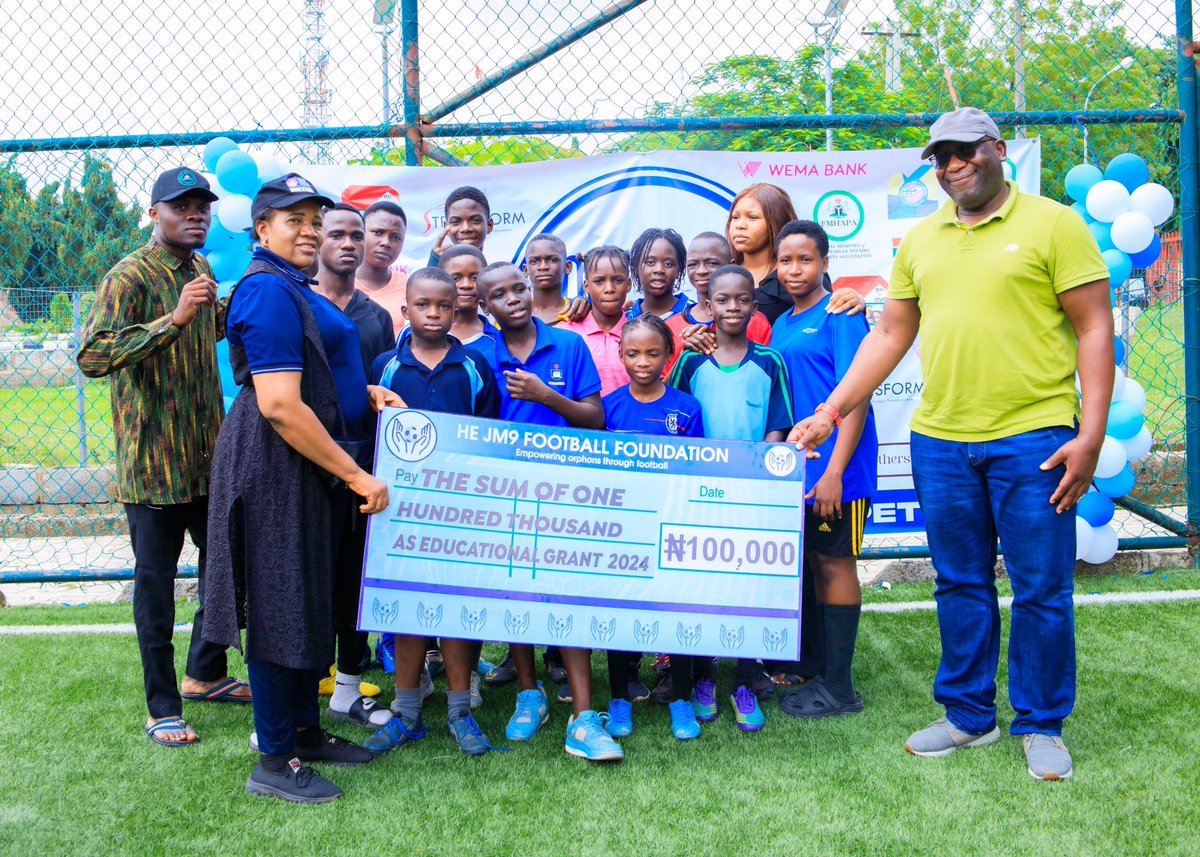 jm9foundation's tweet photo. As part of our mission, we our giving each Orphanage Home team (8 players) 100,000 NGN in educational grants

📍#socialinclusioncompetition2024

#SocialInclusionCup2024 #JM9FootballFoundation #Champions #EmpoweringOrphans #equalityorall
#socialintegration https://t.co/LpXUjtXQgn