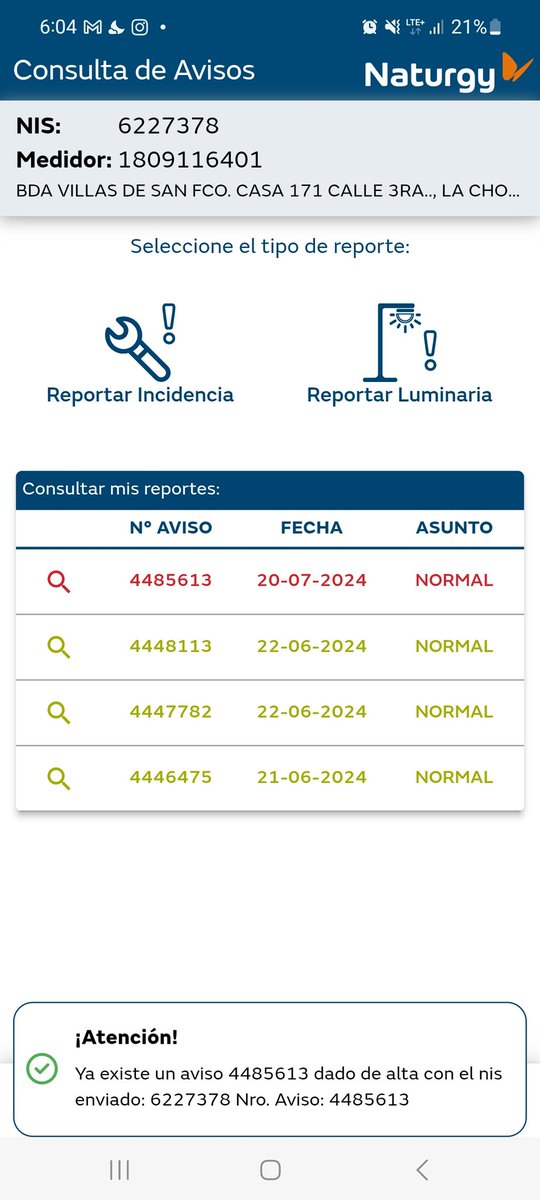 mirya357's tweet photo. @NaturgyPa @AsepPanama Calle Larga, Villas de San Francisco SIN LUZZZZ!!! SE REALIZA REPORTE 4485613 E INDICAN QUE YA LO REALIZARON Y NO HAY LUZZZ!!! POR EL BENDITO FUSIBLE QUE ESTÁ EN TODA LA ENTRADA DE LA BARRIADA Y NO REVISAN BIEN!!! https://t.co/vuw0mvu8TH