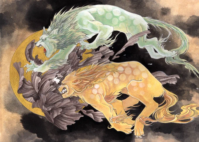 幻獣展のDMは主催権限で(?)毎年私の絵にさしてもらってます 赦されよ 