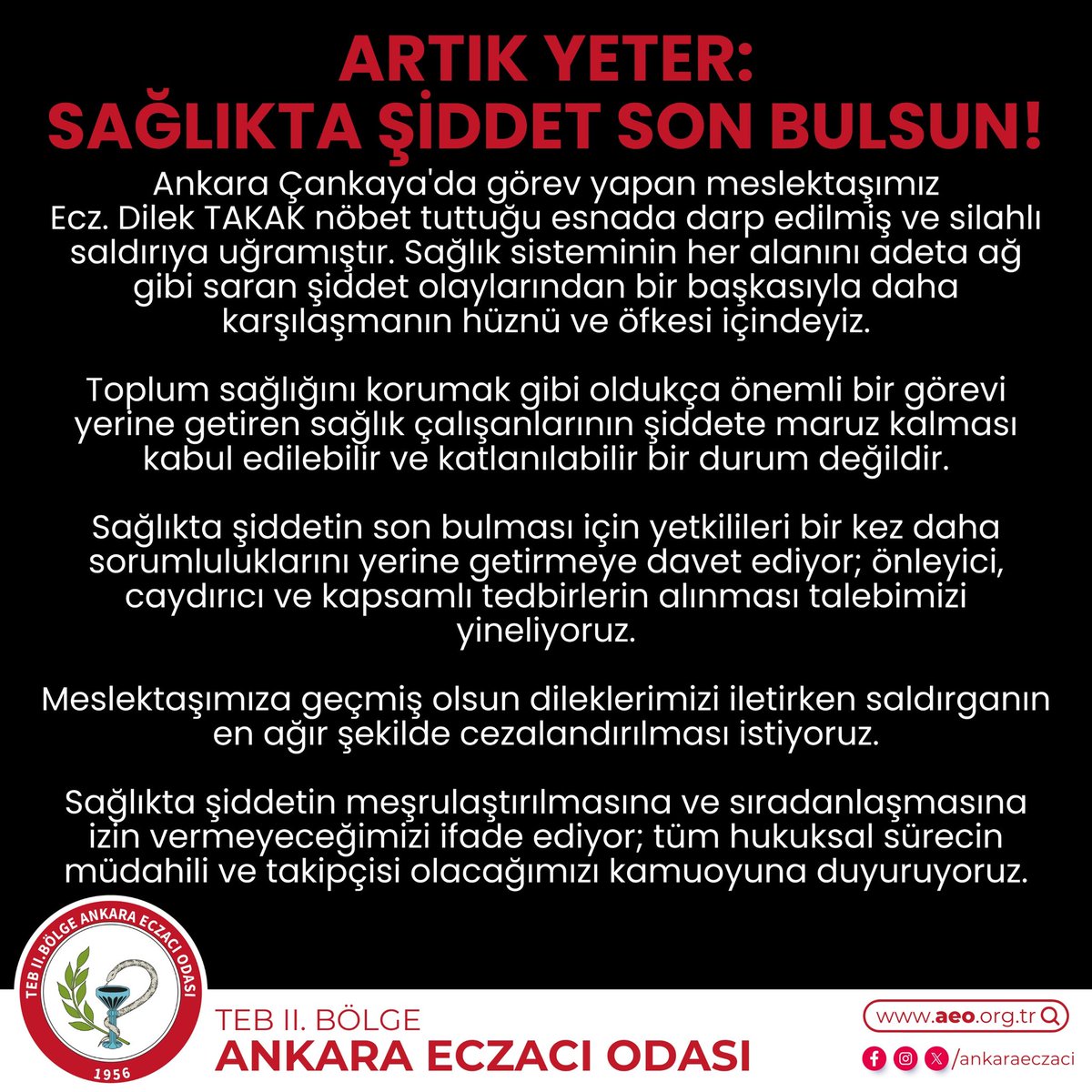 ARTIK YETER: SAĞLIKTA ŞİDDET SON BULSUN❗