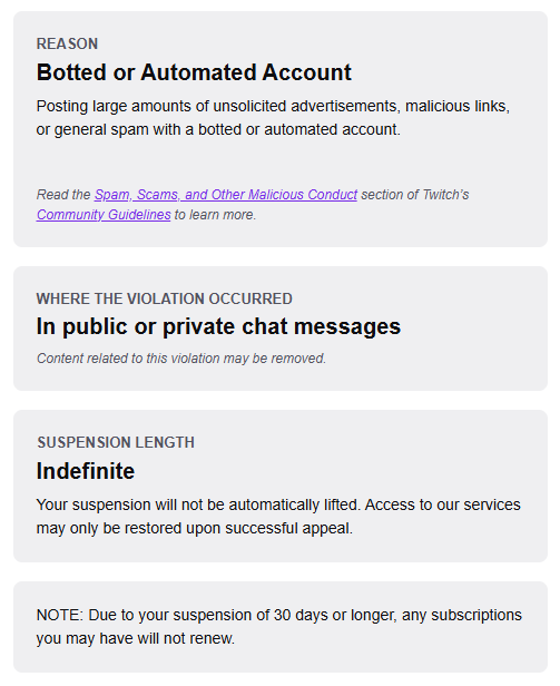 Happy 8 Year Partner anniversary... 😔

I guess I won't finish my 18 hour stream, sorry fam. I'd appreciate a retweet for visibility. I've literally never had a strike in all of my 8 years so this is super disappointing.

Help <a href="/TwitchSupport/">Twitch Support</a> 😐