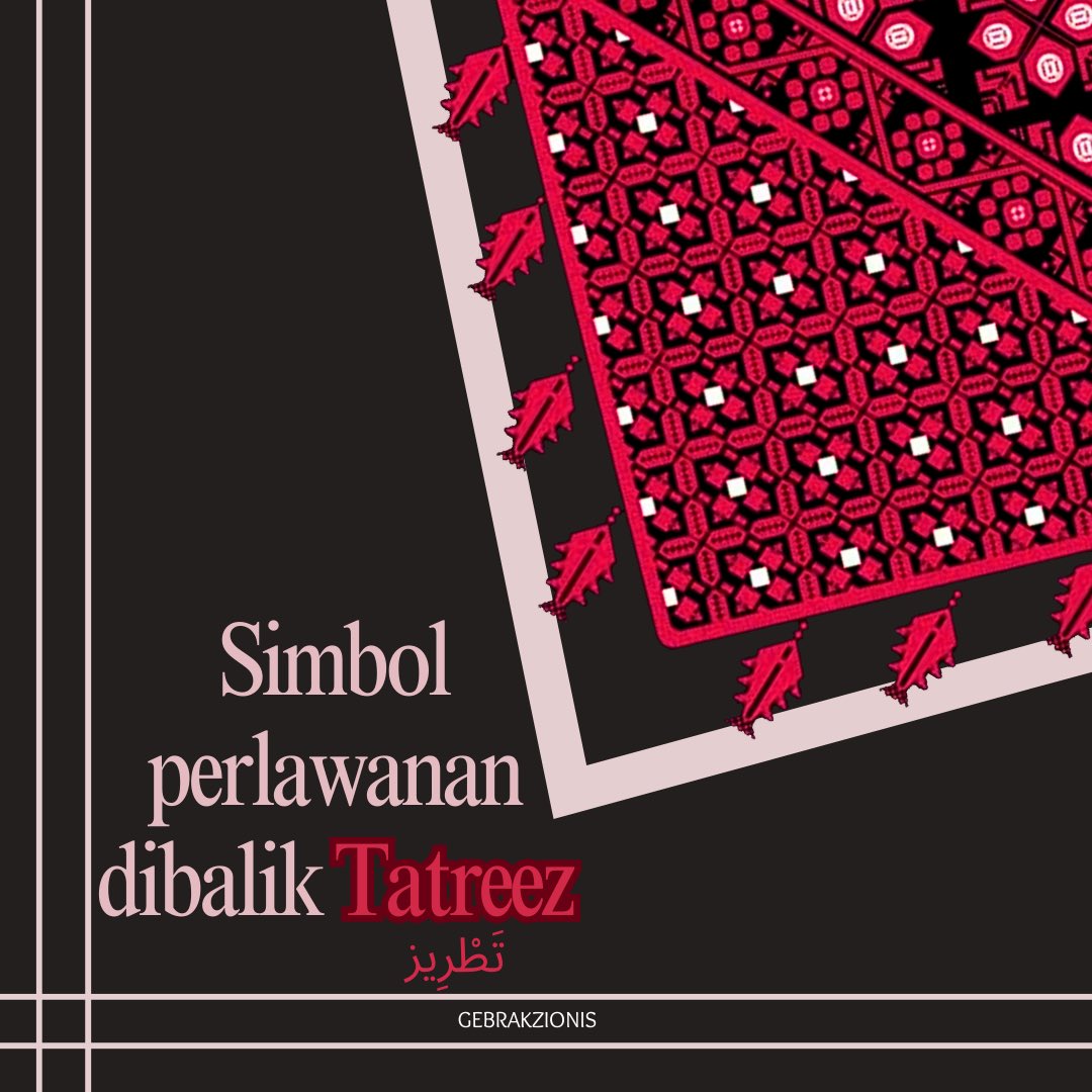 GEBRAKZIONIS's tweet photo. Simbol perlawanan dibalik Tatreez 🇵🇸🇵🇸 #GEBRAKZIONIS https://t.co/oV3IC18E7x