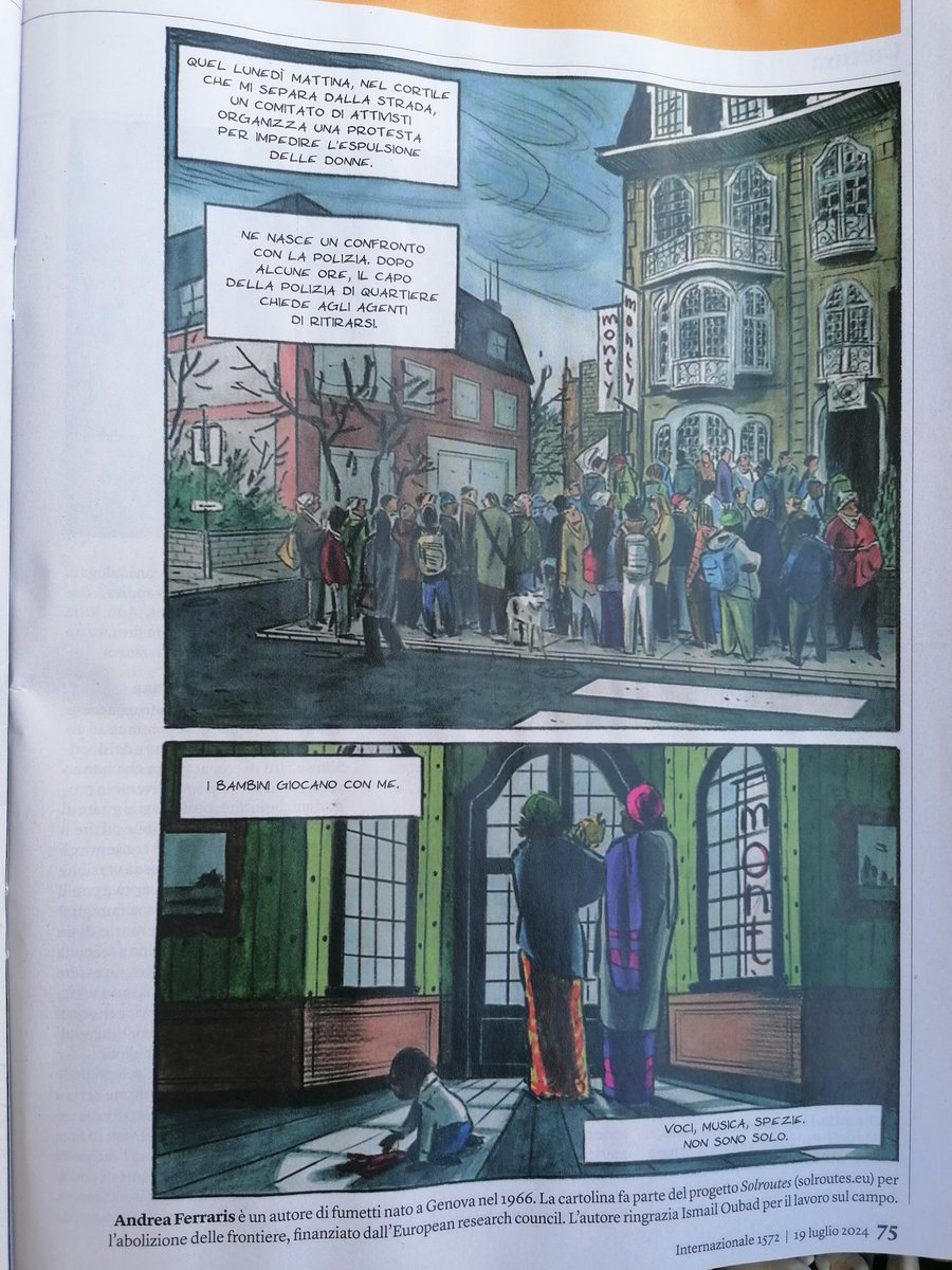 solroutes's tweet photo. Today with @Internazionale #HotelMonty the postcard of Andrea Ferraris inspired by  the research of @IsmailOubad on squatting #solidarity in #bruxelles.   Exploring art-based methods and #graphicsociology https://t.co/ggkFx0Rwsl
