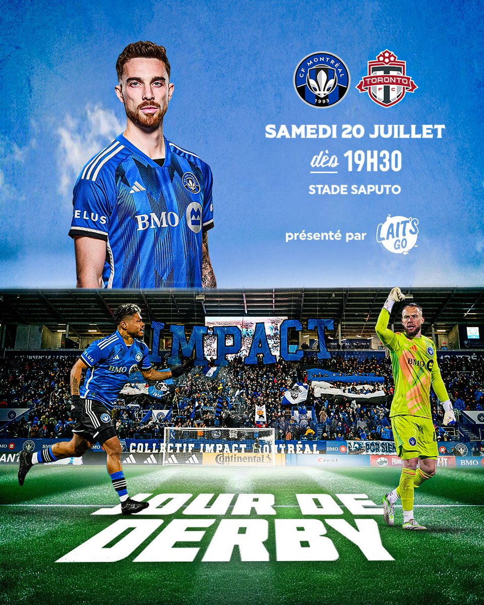 cfmontreal's tweet photo. Jour de derby 👊

Derby day ⚔️

TOUS AU STADE

#CFMTL https://t.co/PQgGUEwg8X