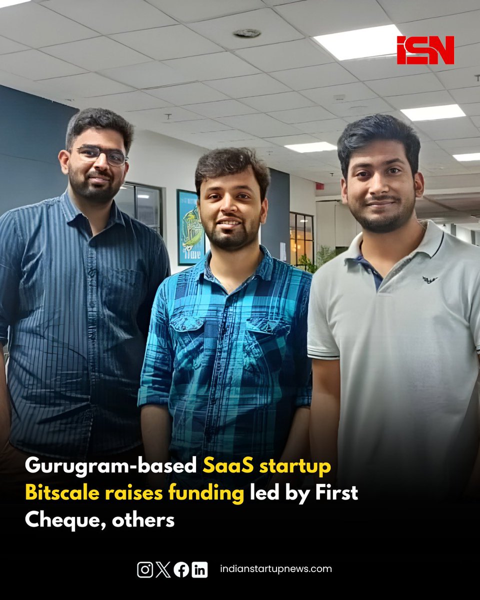 indstartupnews's tweet image. Gurugram-based SaaS startup BitScale has raised an undisclosed amount in a funding round led by First Cheque, a seed fund associated with India Quotient.

Notable participants in this funding round included Point One Capital, Kunal Shah (founder of CRED), Ankit Nagori (founder of…