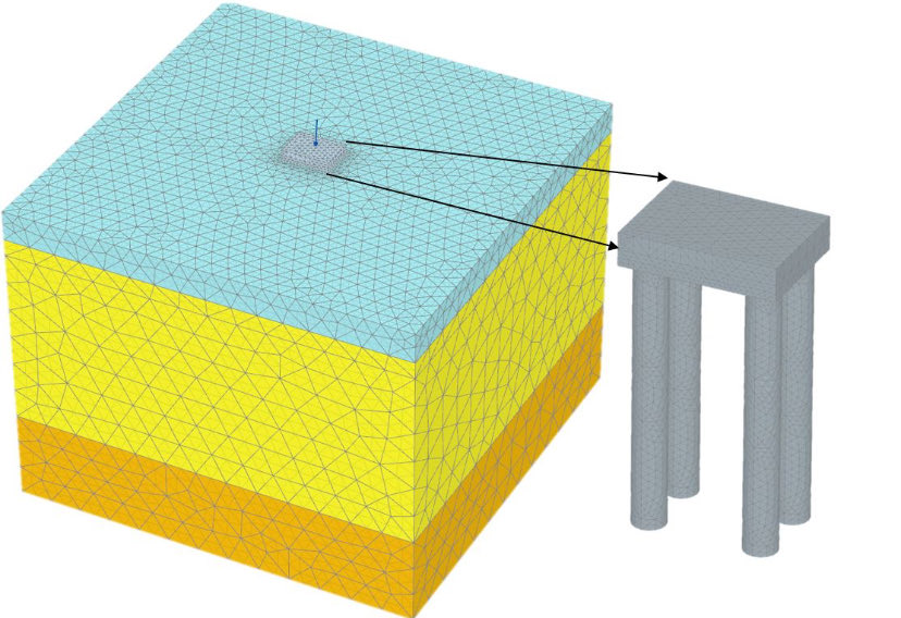 PapeBabacarThi's tweet photo. Modélisation en 3D des pieux en fondation profonde et à la gaine avec le logiciel #InputPlaxis méthode augmentant la #résistance des fondations en réduisant les #tassements .Cette description démontre que cette méthode peut s'appliquer au niveau du pôle urbain de #Diamnadio . https://t.co/ouSel6kSpC