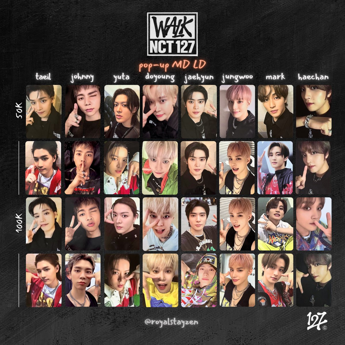NCT127 マーク WALK 10万ウォン特典トレカ NCT 127 マーク WALK POPUP 10万ウォン 購入 特典 トレカ
