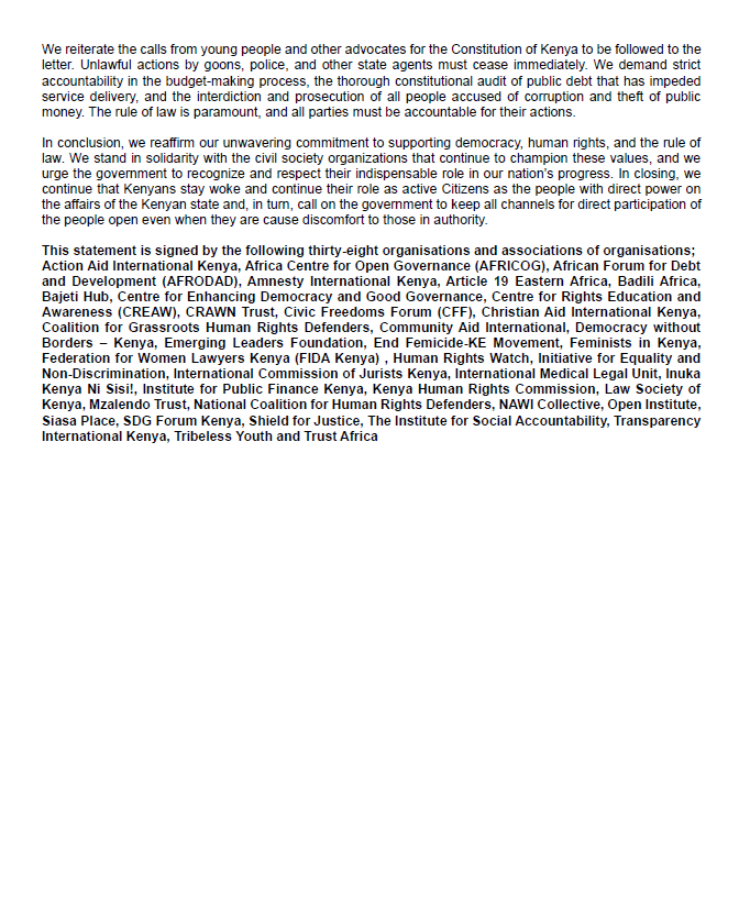 The Ruto administration’s “attacks and threats have also been unleashed upon the media and individual journalists,” 38 human rights bodies say