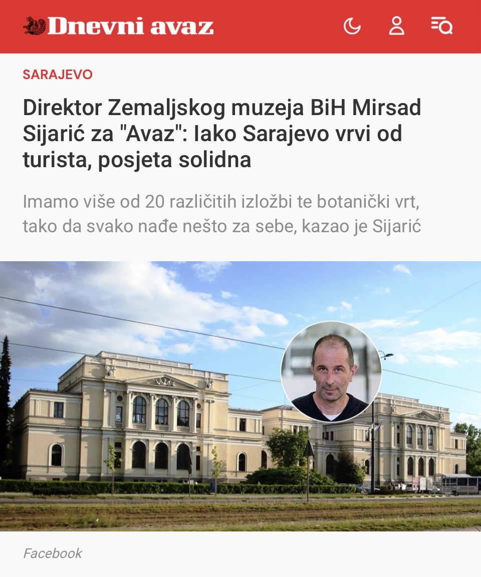 Monophilia1's tweet image. “Novinar” A. Pehlivan u smecu zvanom #Avaz se cudom cudi da nekom ljeti padne na pamet da svrati u muzej: “IAKO Sarajevo vrvi od turista, posjeta solidna “.