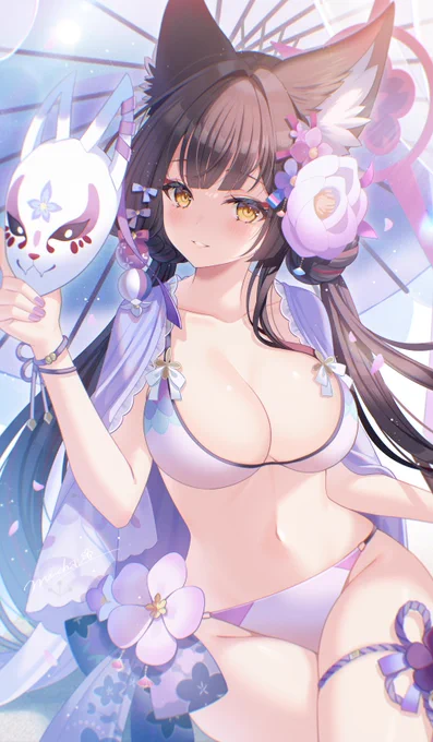 水着ワカモ #ブルアカ 