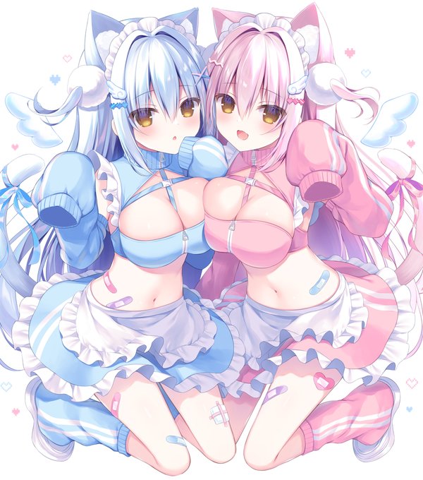 ジャージメイド双子ちゃん🩵🩷 