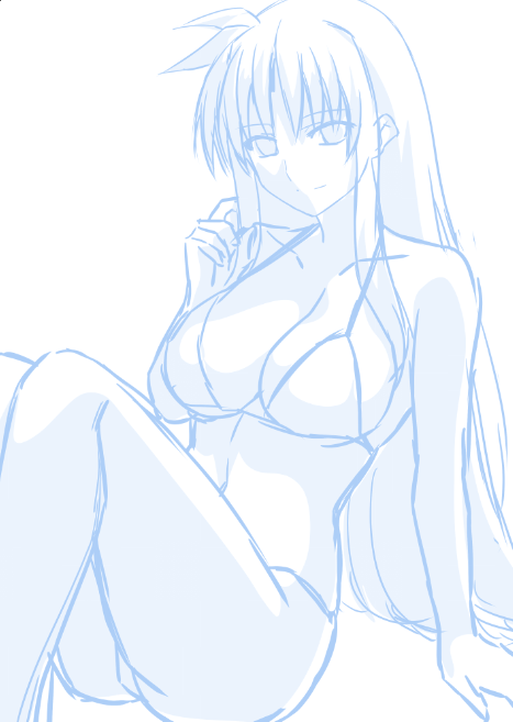 うあばぁあああつい!
水着絵描いて精神を落ち着けr…
逆に昂るわ…
フェイトさんの水着姿は昂るわ… 