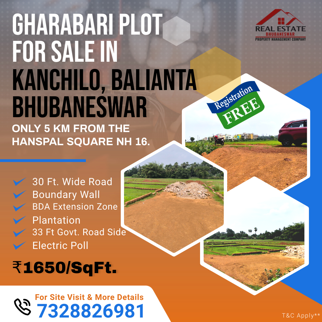 RealEstateBbsr's tweet photo. 𝐆𝐡𝐚𝐫𝐚𝐛𝐚𝐫𝐢 𝐏𝐥𝐨𝐭 𝐟𝐨𝐫 𝐬𝐚𝐥𝐞 𝐢𝐧 𝐊𝐚𝐧𝐜𝐡𝐢𝐥𝐨,𝐁𝐚𝐥𝐢𝐚𝐧𝐭𝐚,𝐁𝐡𝐮𝐛𝐚𝐧𝐞𝐬𝐰𝐚𝐫

𝑶𝒏𝒍𝒚 5 𝒌𝒎 𝒇𝒐𝒓𝒎 𝒕𝒉𝒆 𝑯𝒂𝒏𝒔𝒑𝒂𝒍 𝒔𝒒𝒖𝒂𝒓𝒆 𝑵𝑯16
For site visit &amp; more details 
7328826981
#gharabariplot #plotforsaleininbhubaneswar #bhubaneswarplotsale https://t.co/QDQvlVVpjG