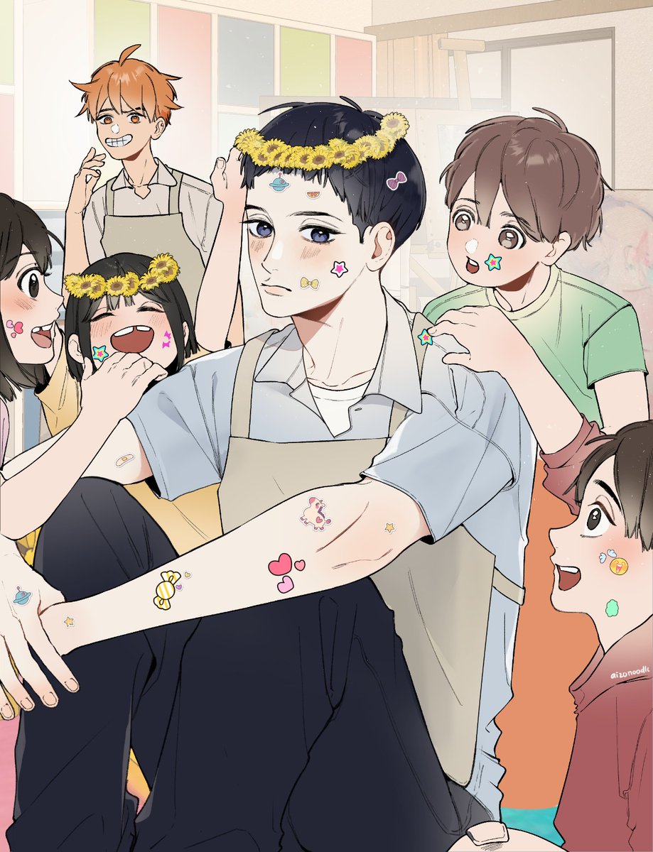 #kagehina volunteering at kindergarten 🏫🌿

#ハイキュー #kageyama #hinata