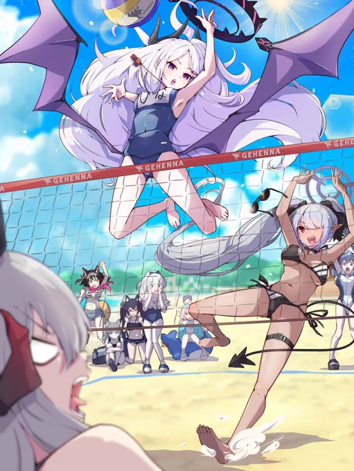 ヒナとイオリビーチバレー#ブルアカ 