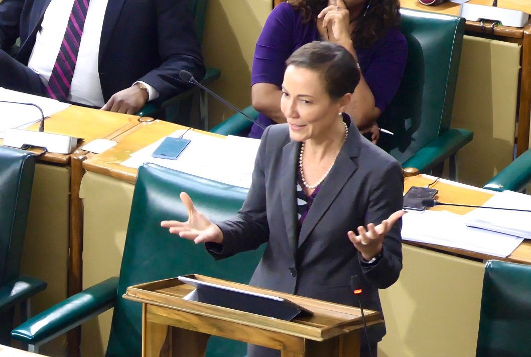 kaminajsmith's tweet photo. Jamaica is firmly 'on the Road to Republic'. This week in the Senate, I was honoured to pilot the first legislative step on this journey-the passage of the Bill to amend section 61 of the Constitution of Jamaica to provide for new words of enactment. Since words of enactment indicate the authority and source of the law, it is important to make sure that when laws are passed in Jamaica, they are enacted by the Parliament and People of Jamaica, and not by a foreign entity. That also means that when our new, 'Jamaicanised' Constitution is passed to make us a republic by, among other things, removing the British monarch as head of state, that Constitution reflecting our ambitions, identity and our spirit will be enacted by the Parliament and People of Jamaica, as it should.