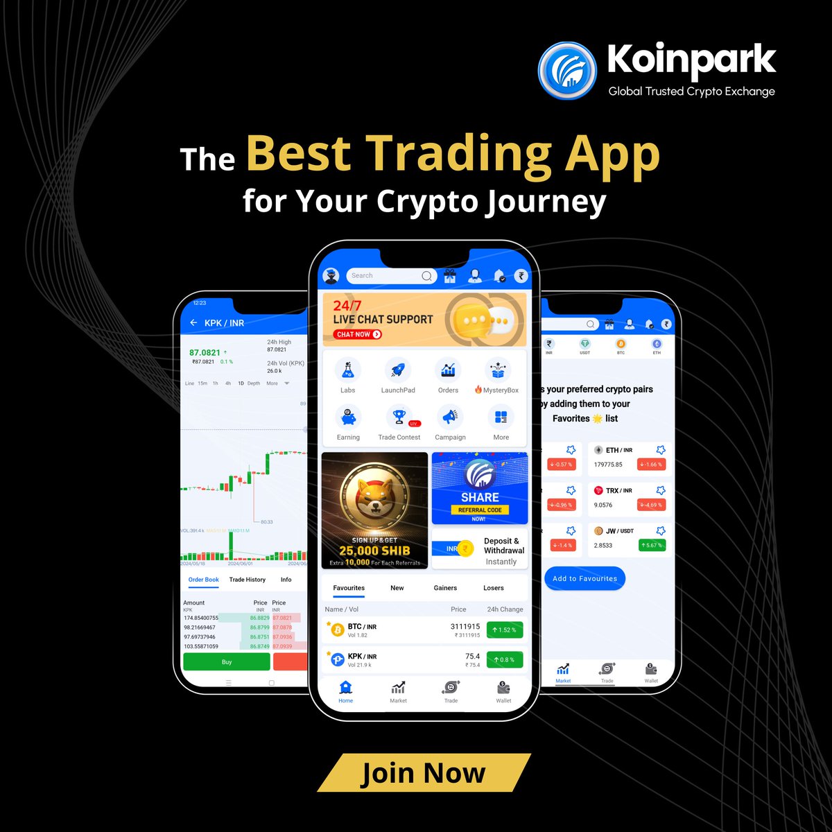 KoinparkExc's tweet photo. 🚀 Ready to elevate your crypto journey? 

✨ Explore the best trading app designed for traders of all levels! With real-time market data, advanced trading tools, and top-notch security, our app is your gateway to seamless and efficient trading. 📈

#CryptoTrading #BestTradingApp #CryptoJourney #TradeSmart #BlockchainTech
