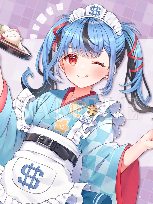 DMMオンクレ様にて、新兎わいさんのグッズ用イラスト描かせて頂きましたアクスタ等にして頂いてます～ 