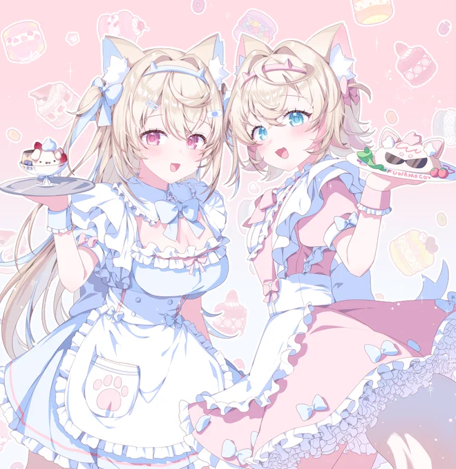 Twin demonic MAID dogs! BAU BAU#FWMCpix 